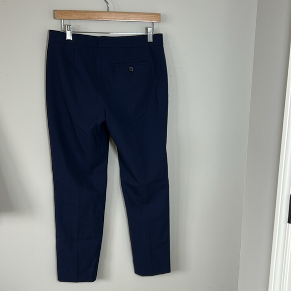 J Crew Bi Stretch Wool Navy Blue Pant Ankle Trouser Pockets Career Sz 4 NEW - Picture 6 of 14